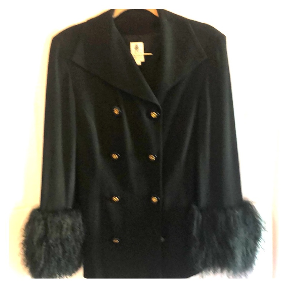 GEMMA KAHNG MONGOLIAN FUR SLEEVES RARE JACKET